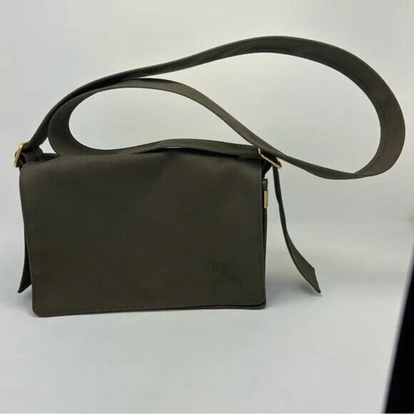 Burberry Olive Green Trench Messenger Bag Crossbody EUC - Picture 2 of 11